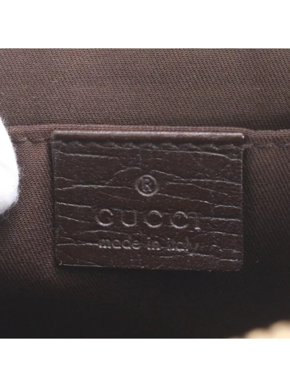 Gucci GG Split Sherry Line Leather Clutch Pouch Business
